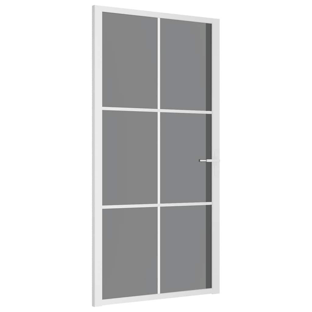 fehér ESG üveg és alumínium beltéri ajtó 102,5 x 201,5 cm