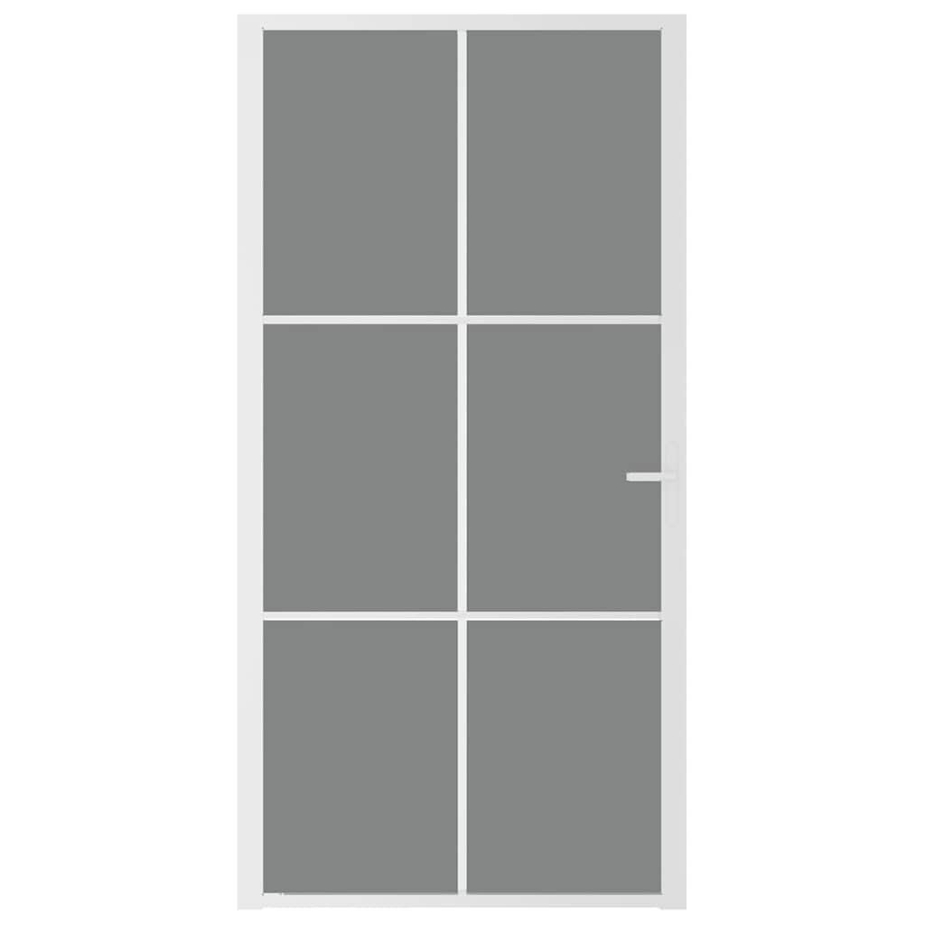 fehér ESG üveg és alumínium beltéri ajtó 102,5 x 201,5 cm