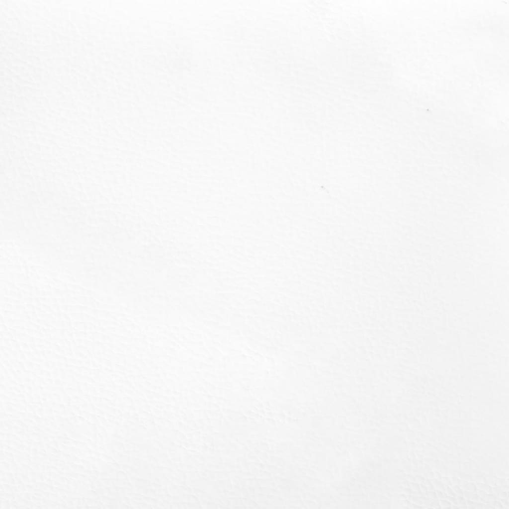 fehér műbőr rugós ágy matraccal 90 x 200 cm