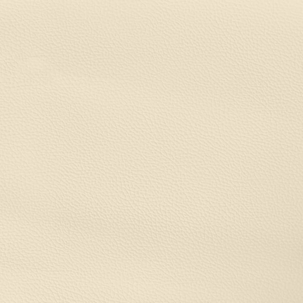 krémszínű műbőr rugós ágy matraccal 100 x 200 cm