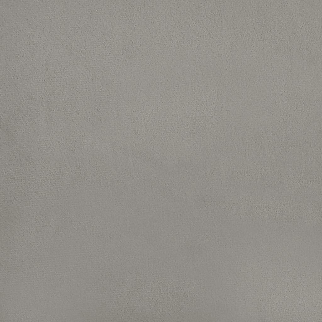 világosszürke bársony rugós ágy matraccal 200x200 cm