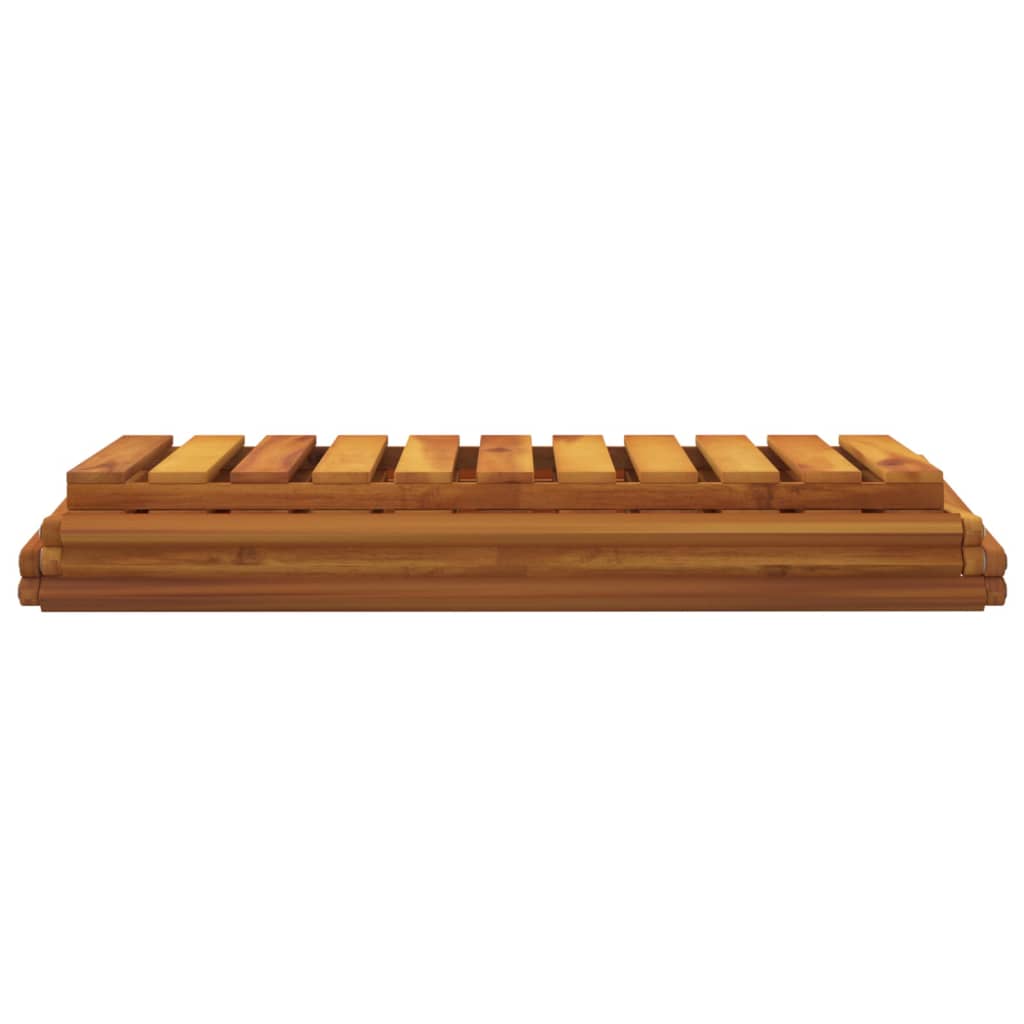 3 szintes barna tömör akácfa összecsukható polc 70 x 31 x 63 cm