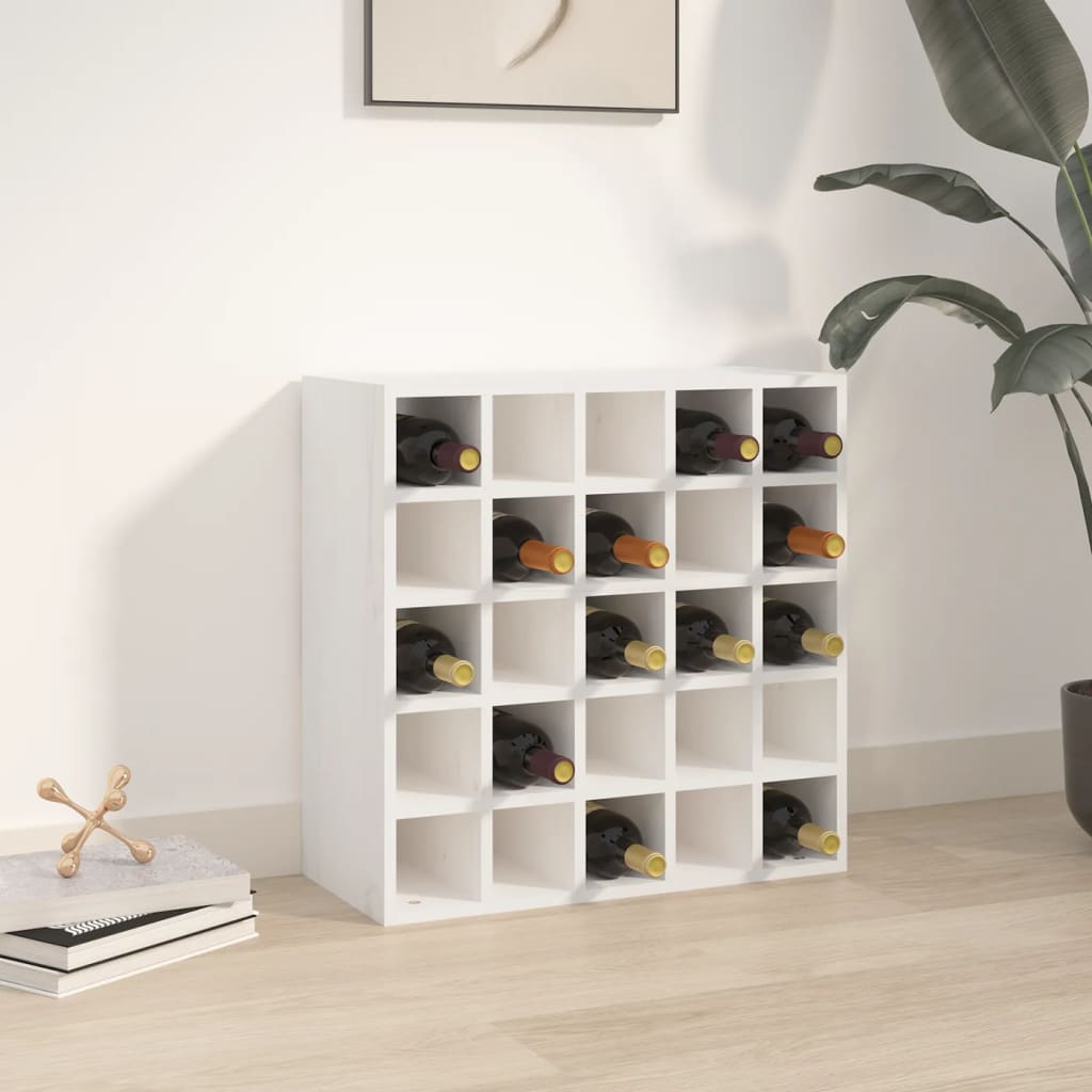 tömör fenyőfa borszekrény fehér 56 x 25 x 56 cm