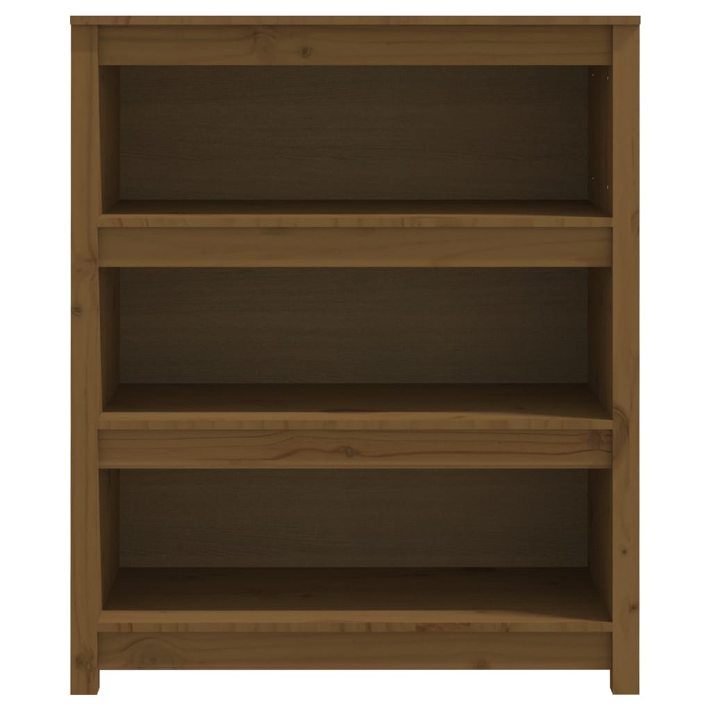 mézbarna tömör fenyőfa faliszekrény 80x35x97 cm