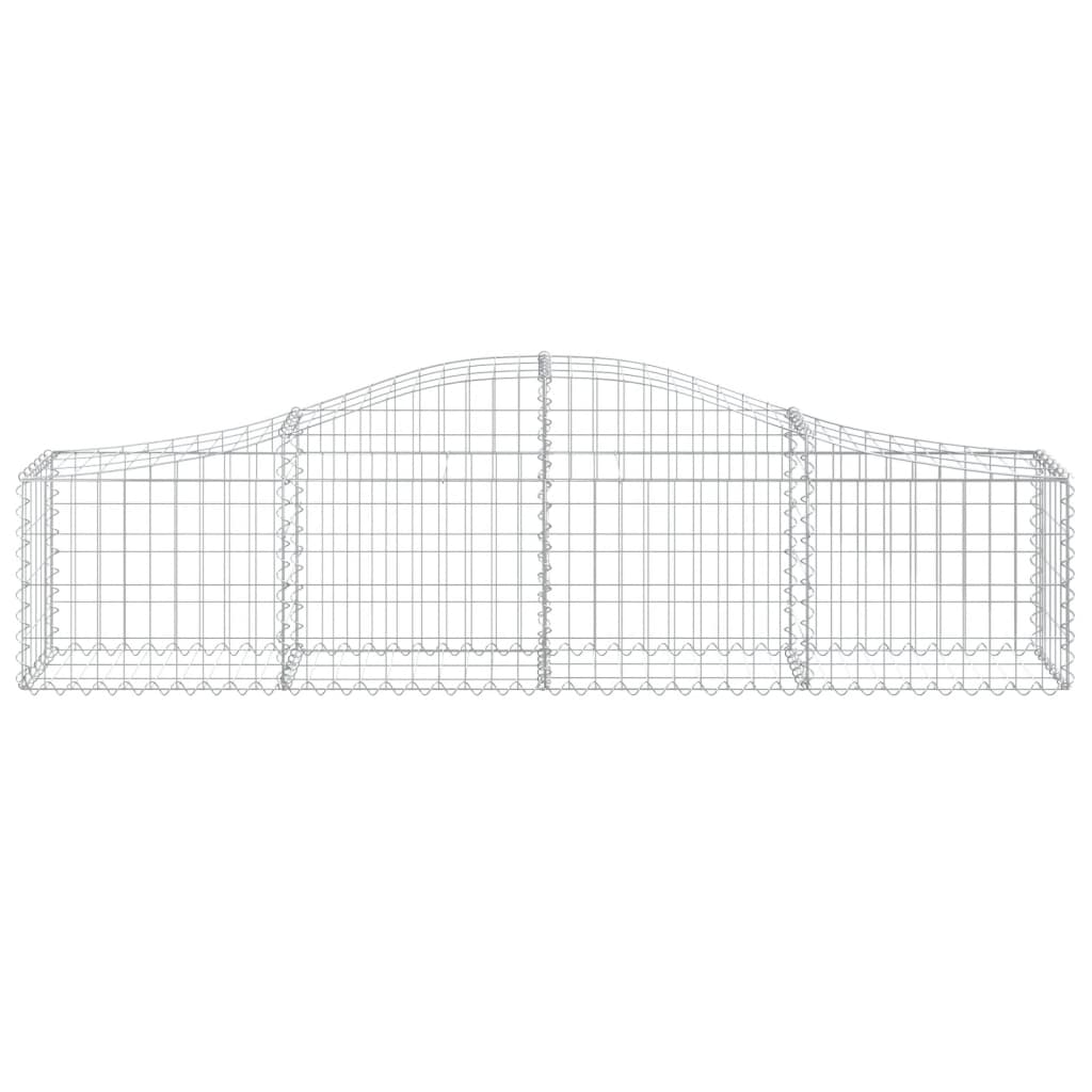 6 db íves horganyzott vas gabion kosár 200x30x40/60 cm
