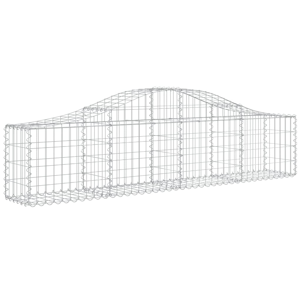 9 db íves horganyzott vas gabion kosár 200x30x40/60 cm