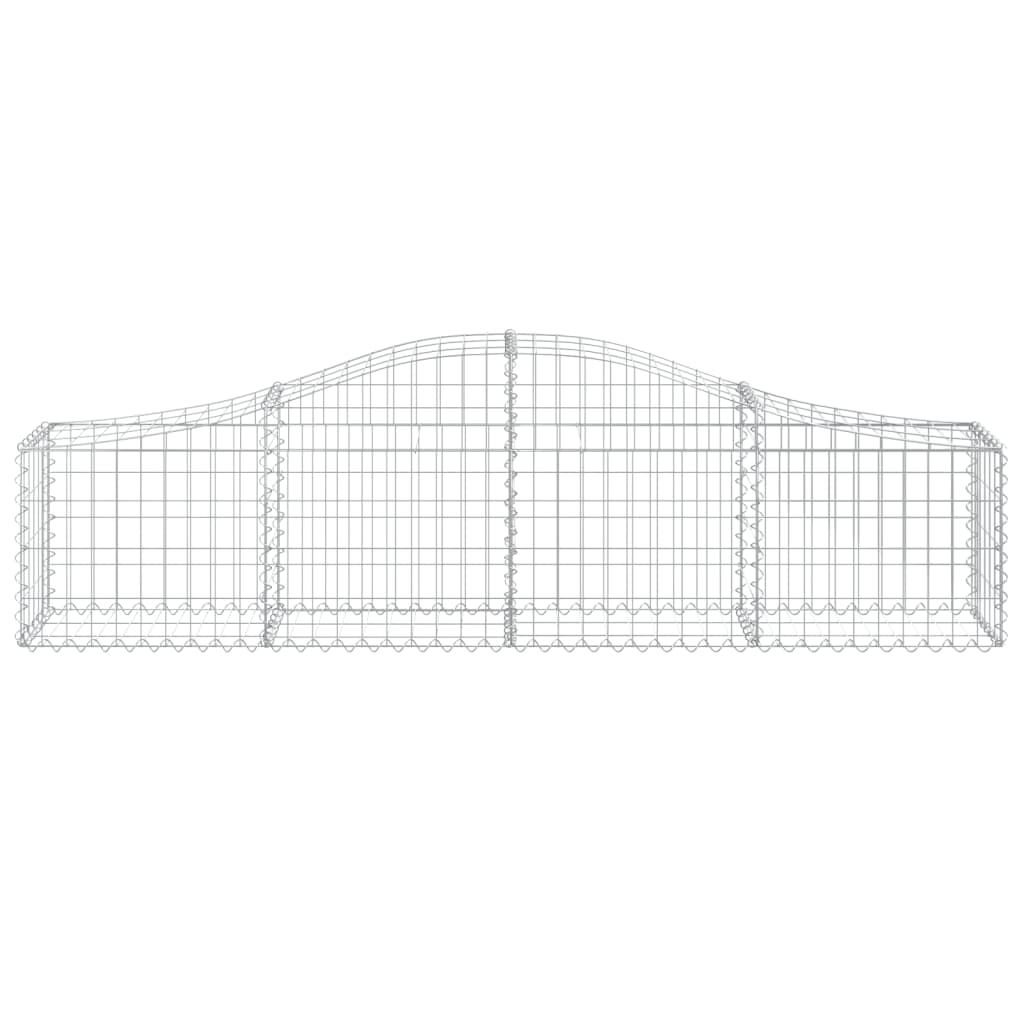 10 db íves horganyzott vas gabion kosár 200x30x40/60 cm