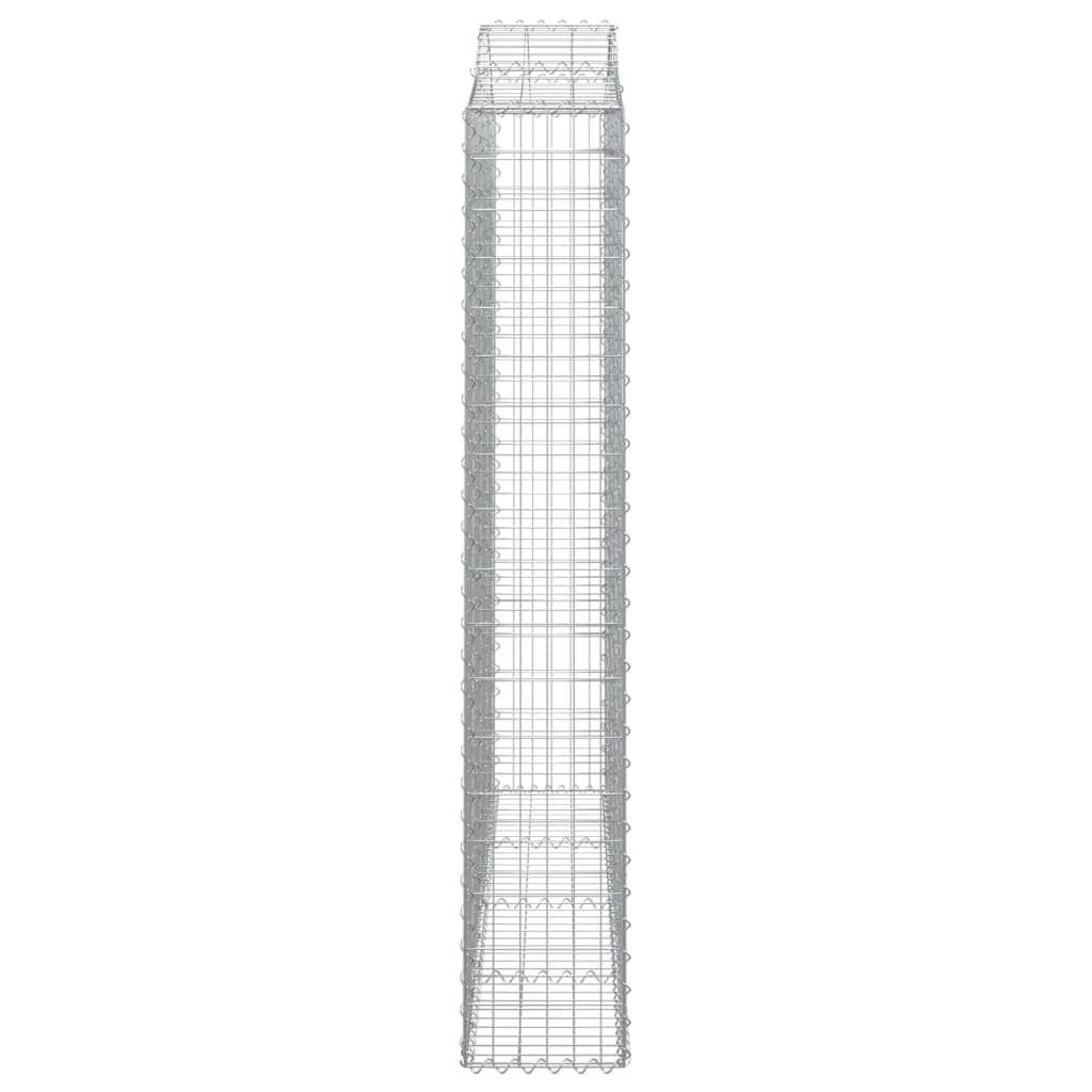 2 db íves horganyzott vas gabion kosár 200x30x180/200 cm