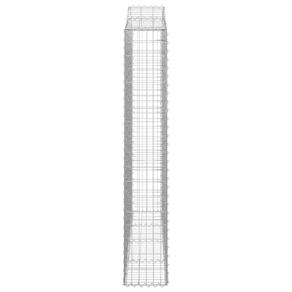 3 db íves horganyzott vas gabion kosár 200x30x180/200 cm