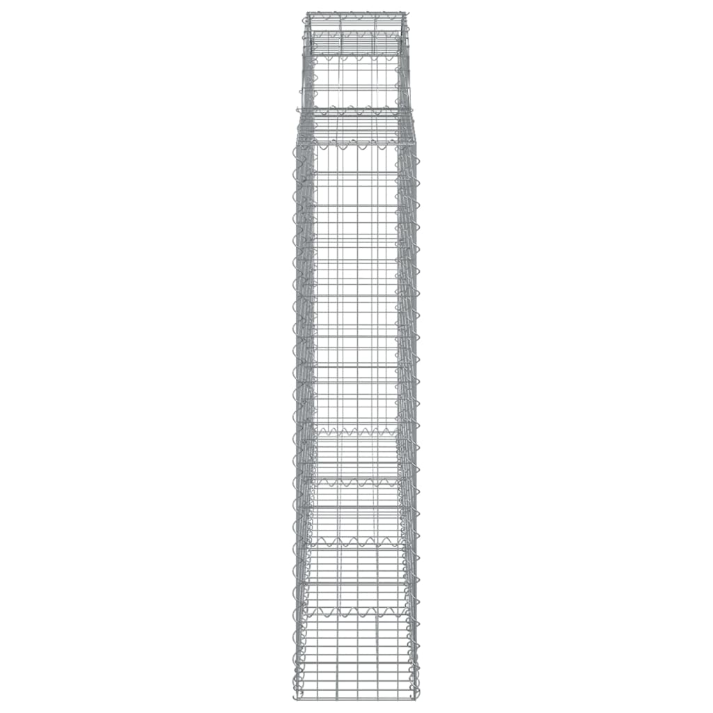 18 db íves horganyzott vas gabion kosár 200x30x140/160 cm