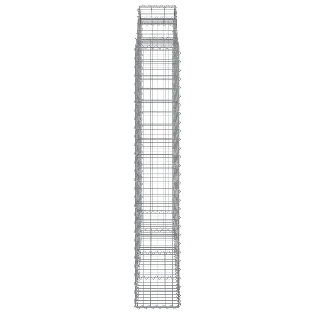 7 db íves horganyzott vas gabion kosár 200x50x180/200 cm