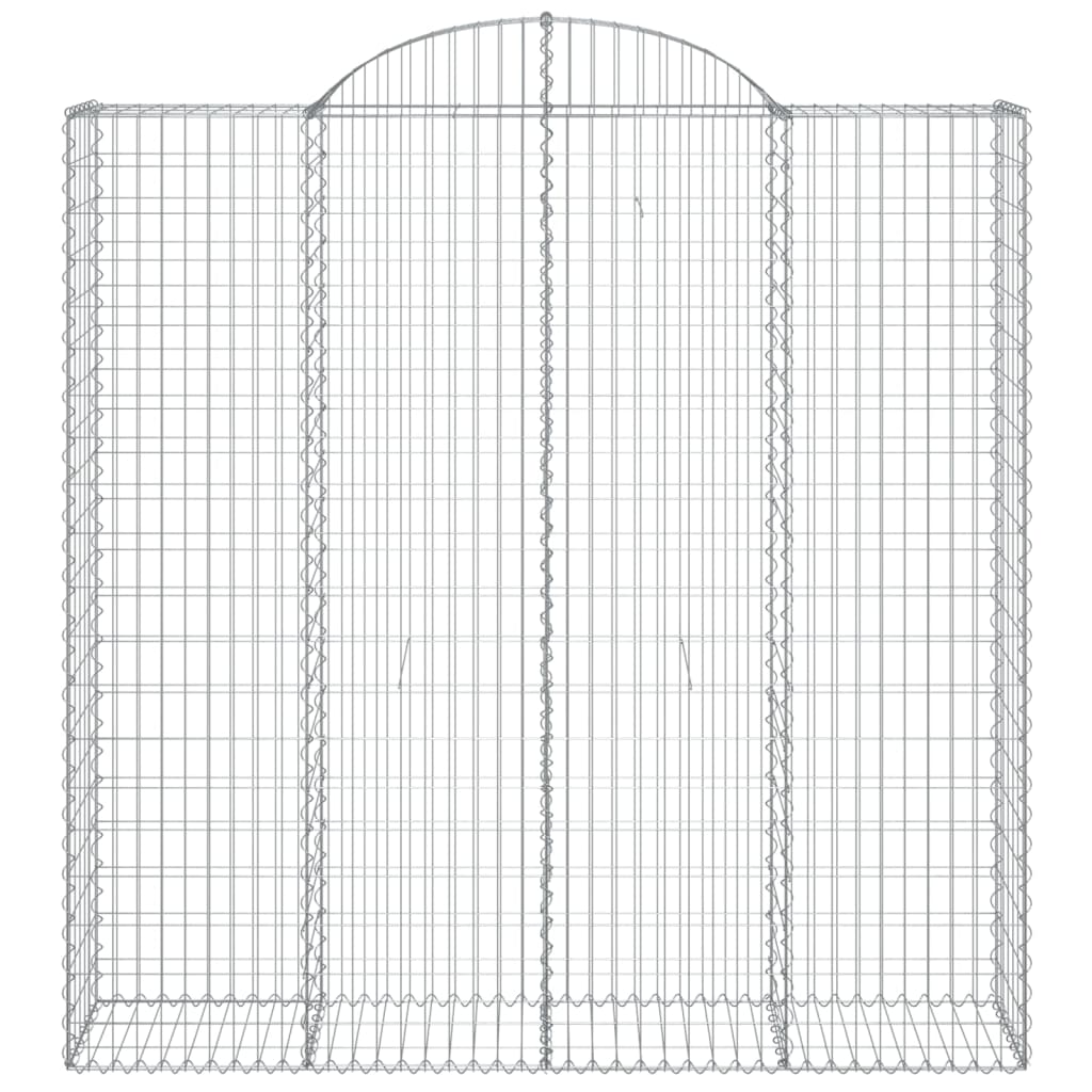 2 db íves horganyzott vas gabion kosár 200x50x200/220 cm