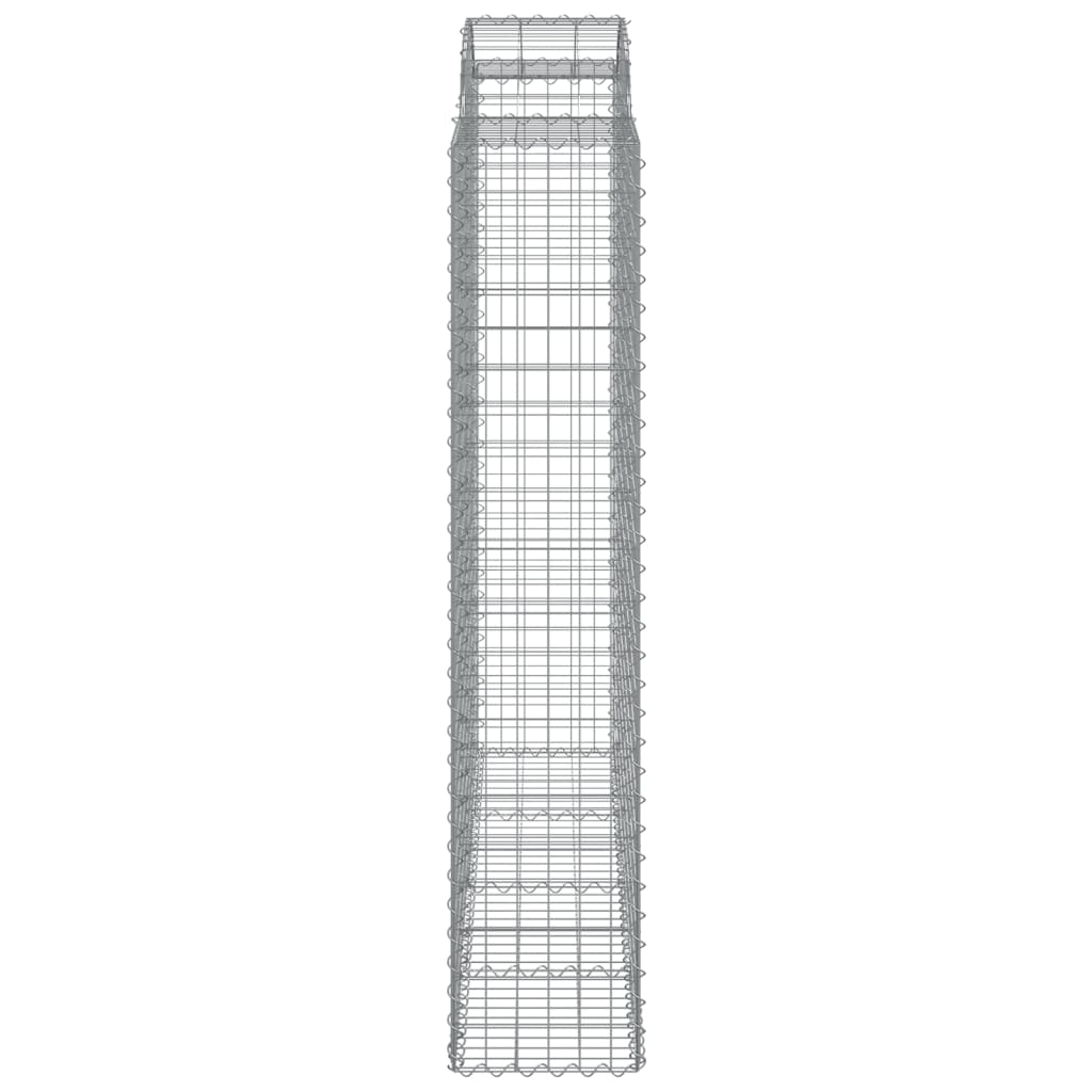 2 db íves horganyzott vas gabion kosár 200x50x200/220 cm