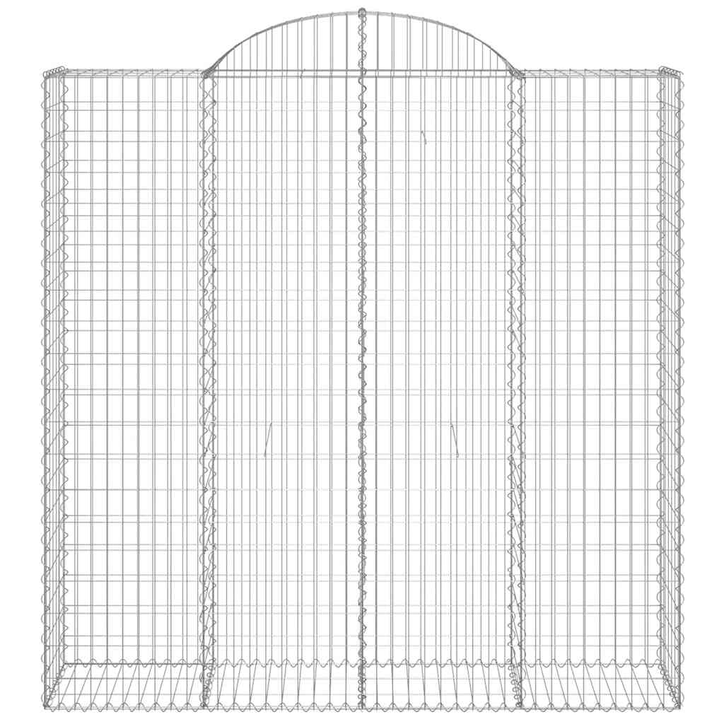 9 db íves horganyzott vas gabion kosár 200x50x200/220 cm