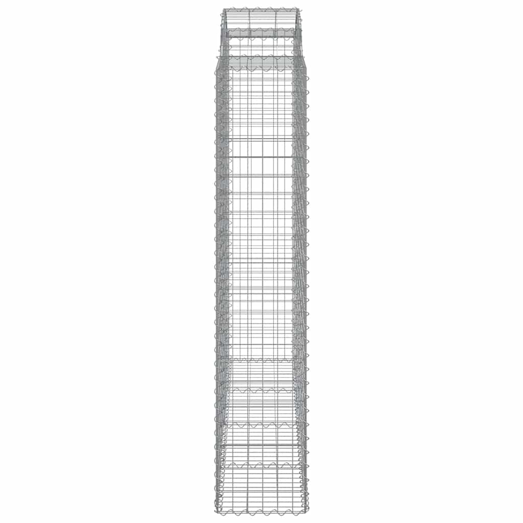9 db íves horganyzott vas gabion kosár 200x50x200/220 cm