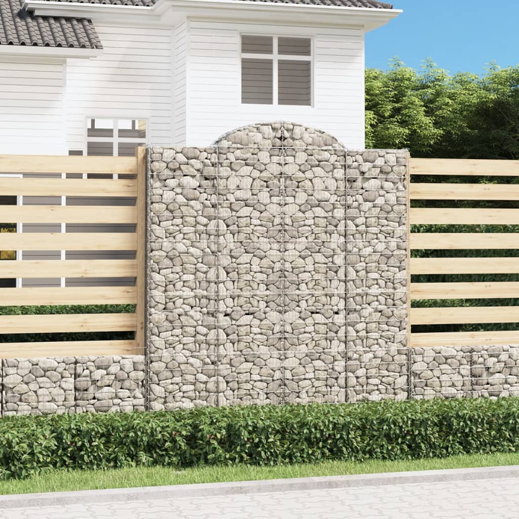 5 db íves horganyzott vas gabion kosár 200x50x220/240 cm