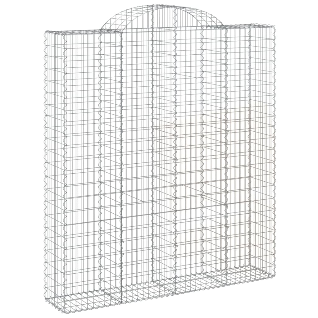 6 db íves horganyzott vas gabion kosár 200x50x220/240 cm