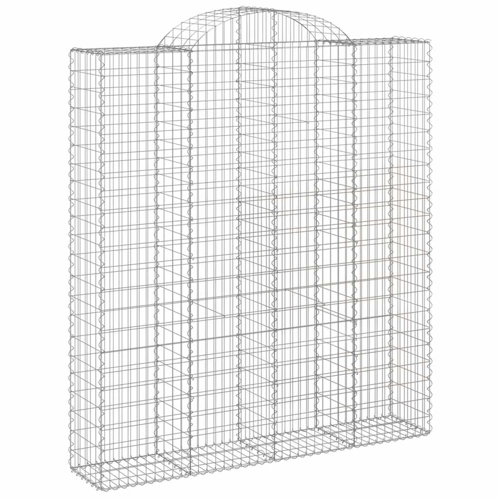 9 db íves horganyzott vas gabion kosár 200x50x220/240 cm