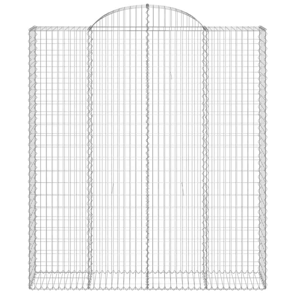 9 db íves horganyzott vas gabion kosár 200x50x220/240 cm
