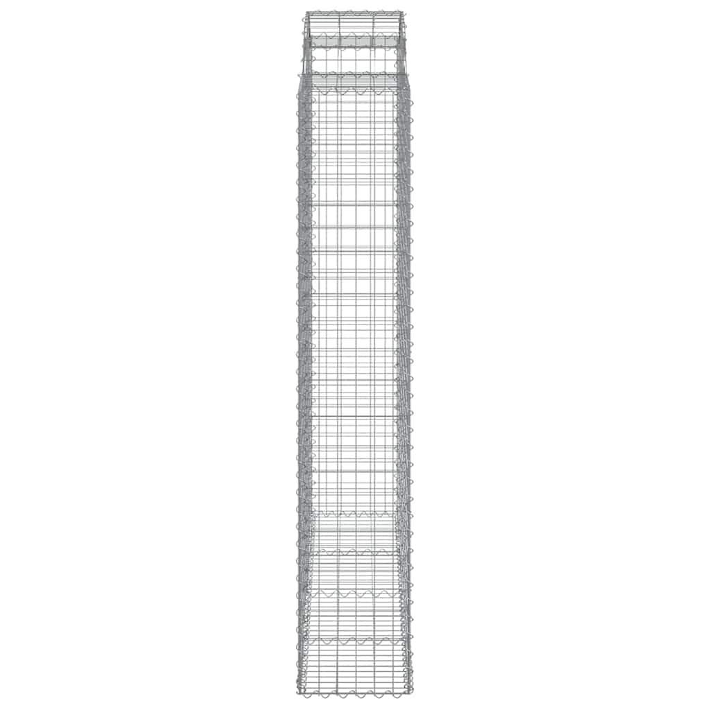 9 db íves horganyzott vas gabion kosár 200x50x220/240 cm