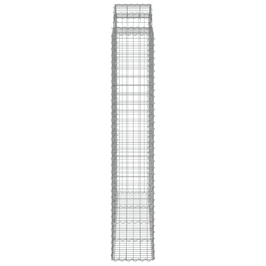 10 db íves horganyzott vas gabion kosár 200x50x220/240 cm