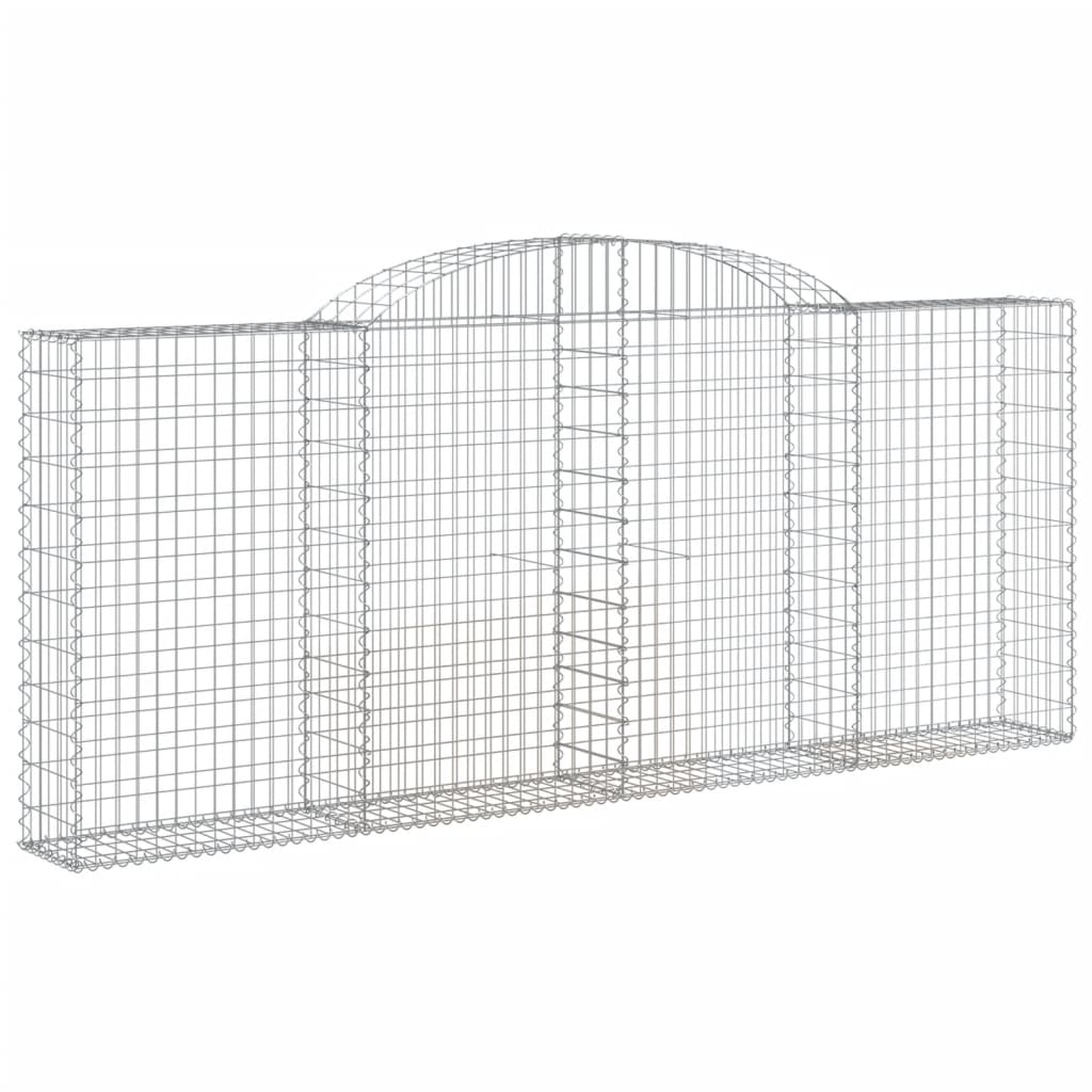 8 db íves horganyzott vas gabion kosár 300x30x120/140 cm