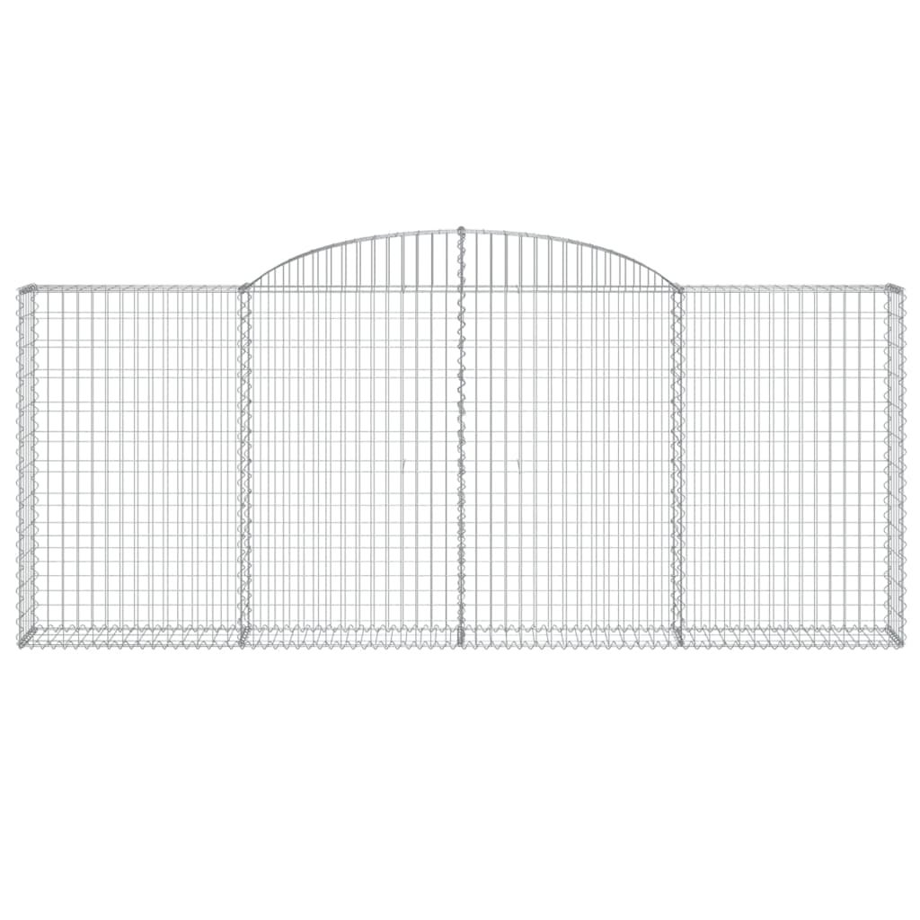8 db íves horganyzott vas gabion kosár 300x30x120/140 cm