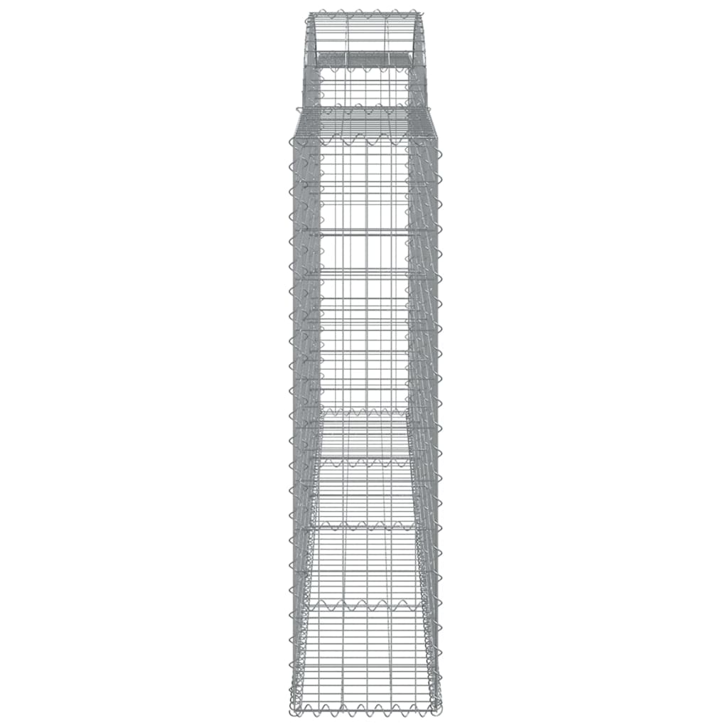 8 db íves horganyzott vas gabion kosár 300x30x120/140 cm