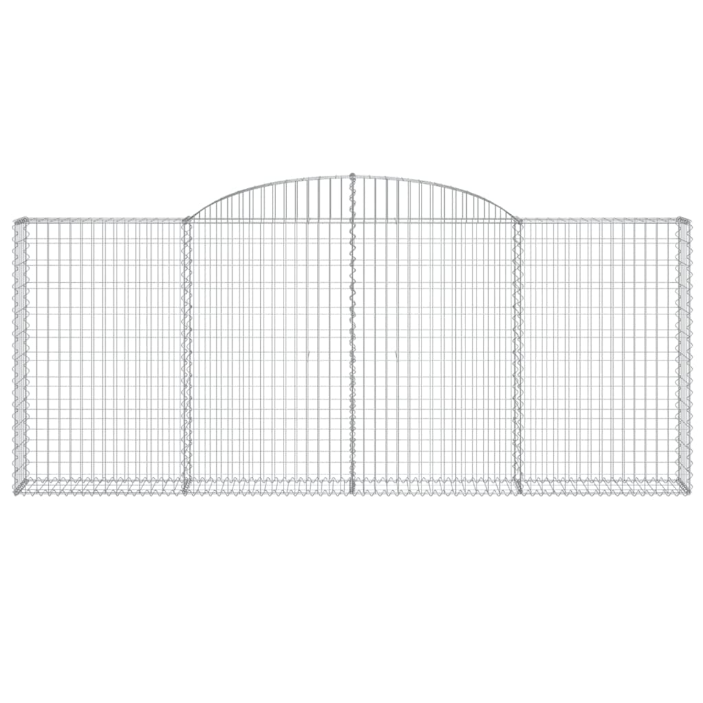 9 db íves horganyzott vas gabion kosár 300x30x120/140 cm