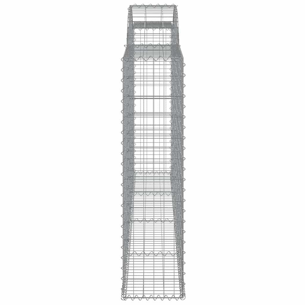 9 db íves horganyzott vas gabion kosár 300x30x120/140 cm
