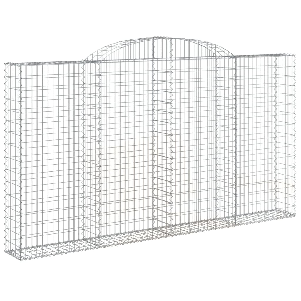 4 db íves horganyzott vas gabion kosár 300x30x160/180 cm