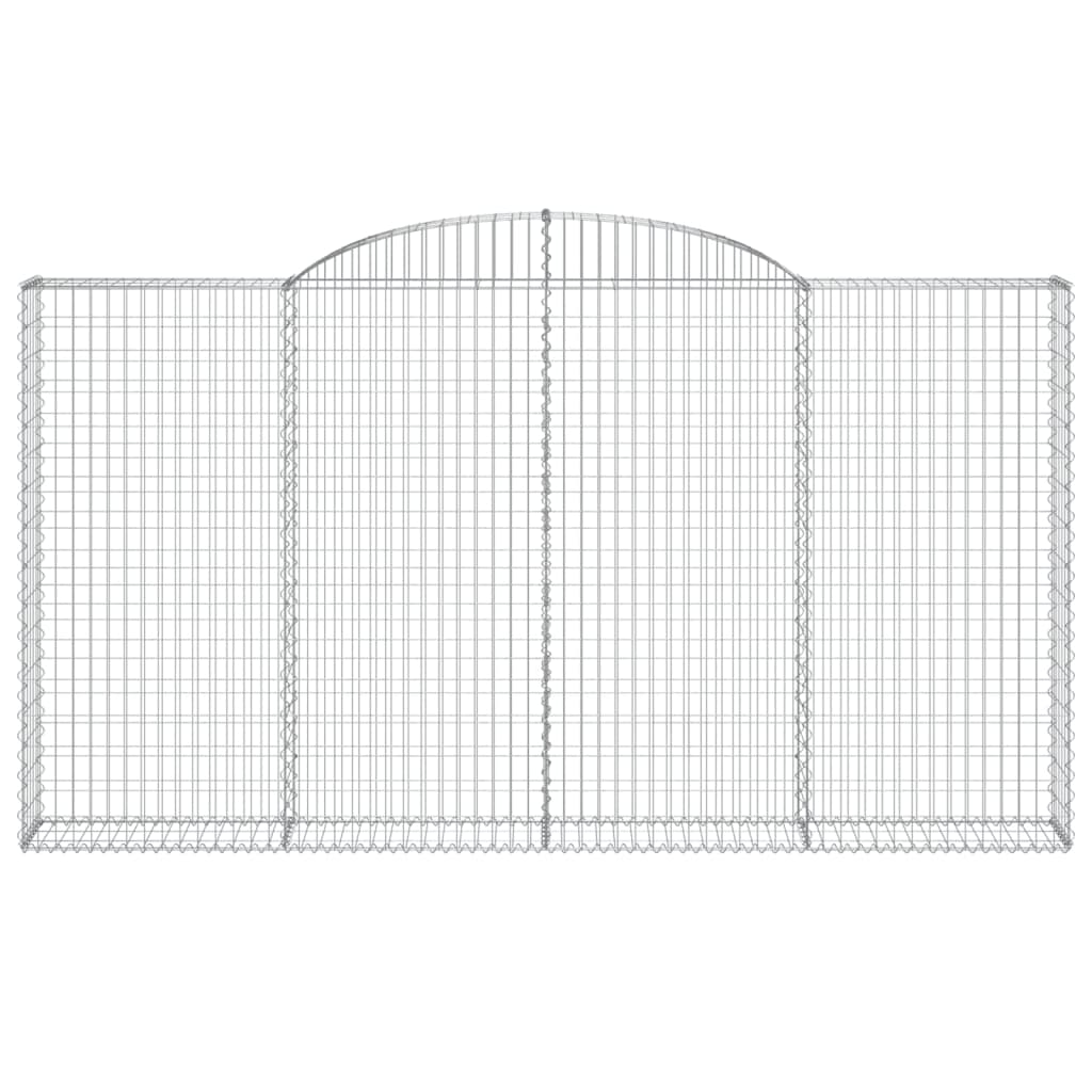 4 db íves horganyzott vas gabion kosár 300x30x160/180 cm