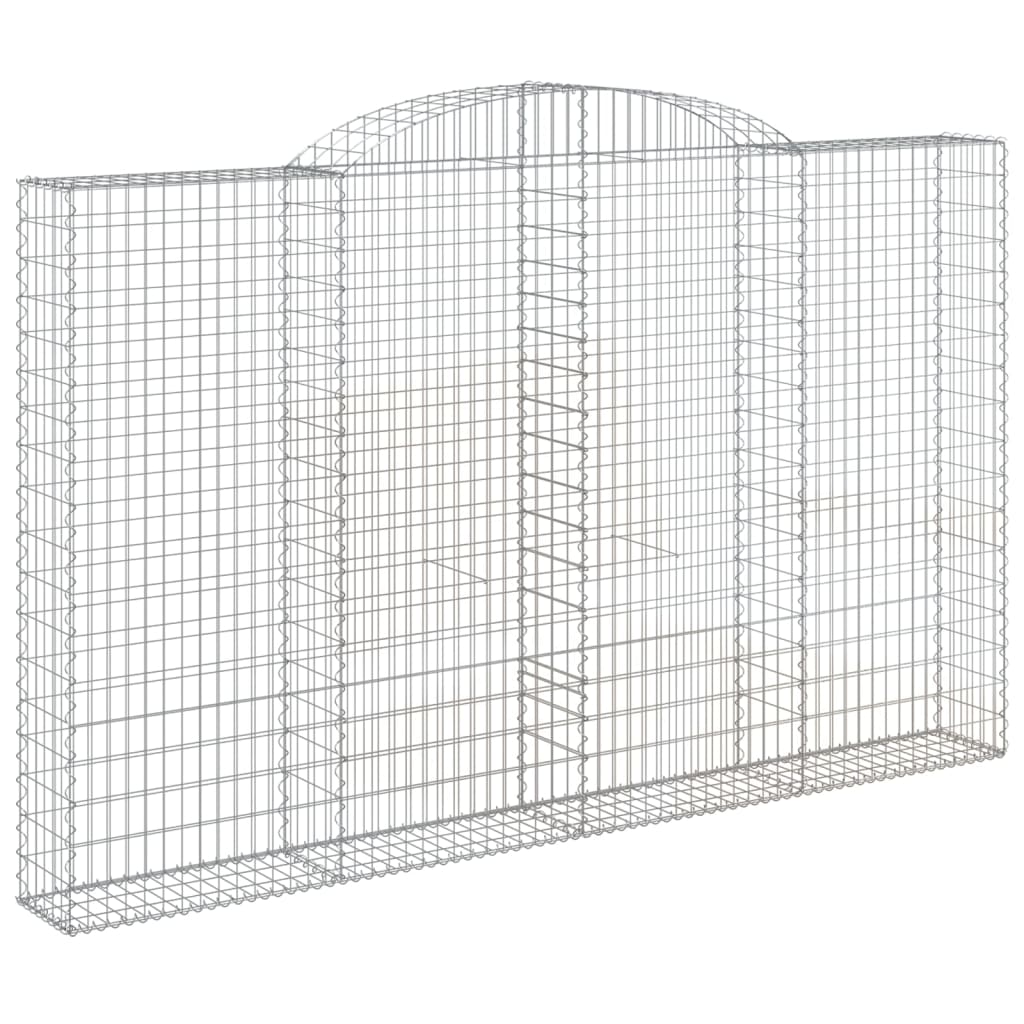 2 db íves horganyzott vas gabion kosár 300x30x180/200 cm
