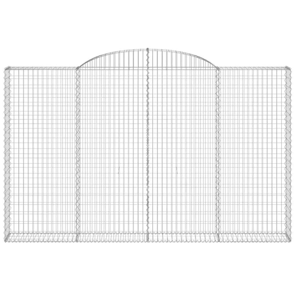 2 db íves horganyzott vas gabion kosár 300x30x180/200 cm