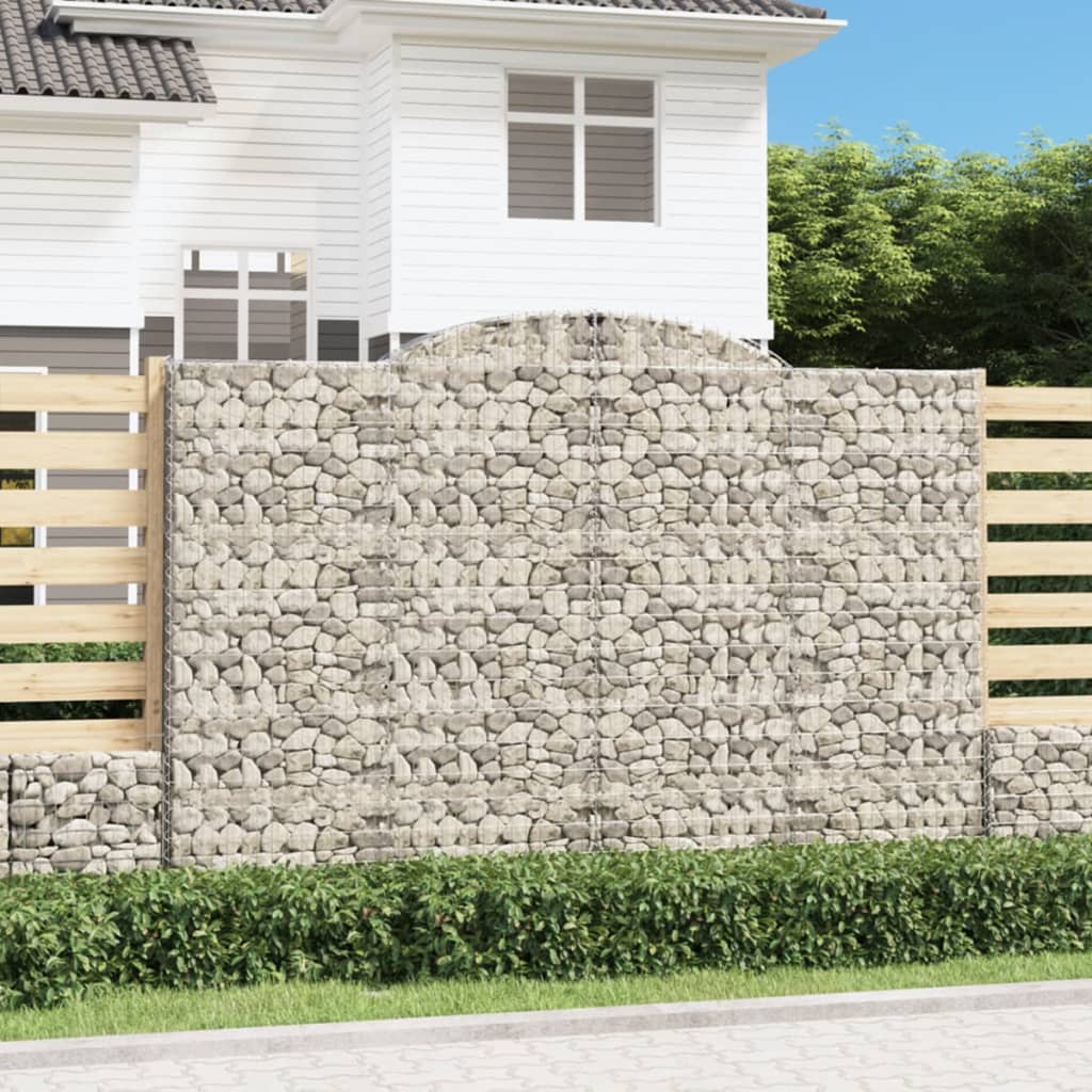 4 db íves horganyzott vas gabion kosár 300x30x200/220 cm