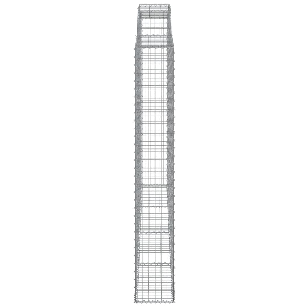 5 db íves horganyzott vas gabion kosár 300x30x200/220 cm