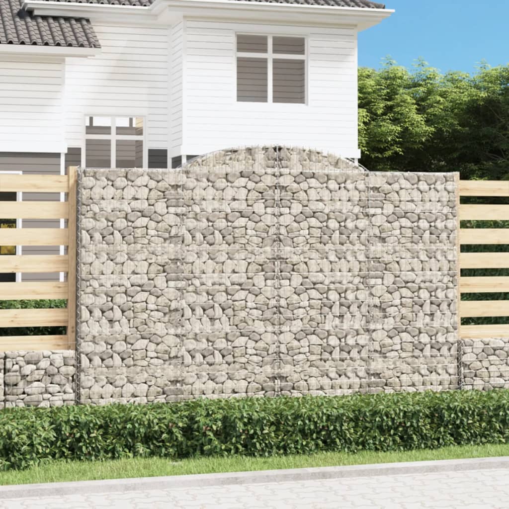 5 db íves horganyzott vas gabion kosár 300x30x200/220 cm