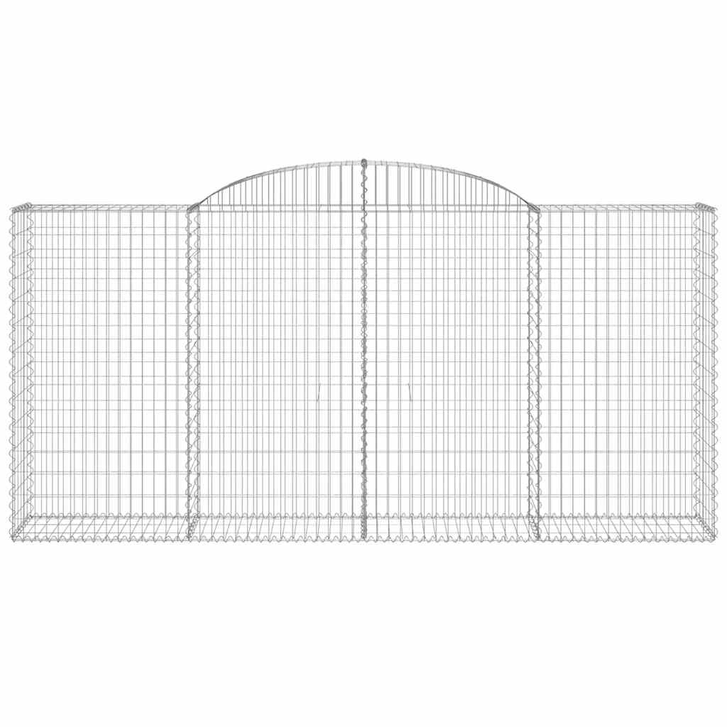 2 db íves horganyzott vas gabion kosár 300x50x140/160 cm