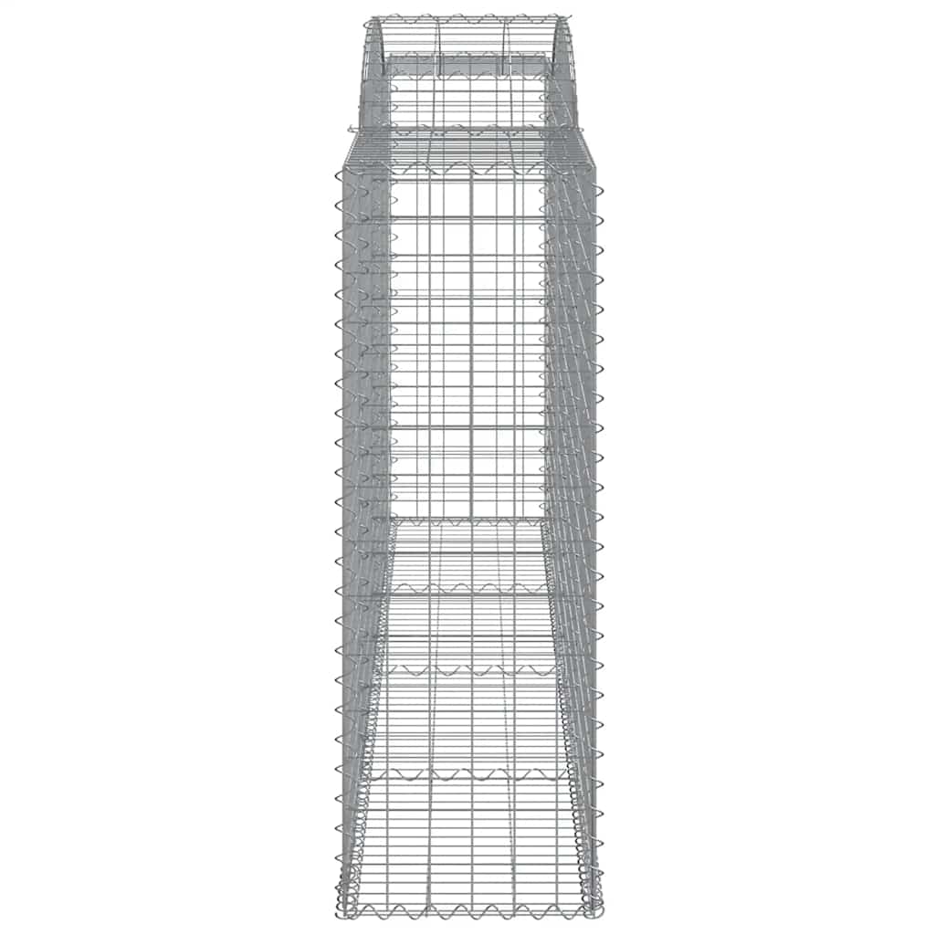 2 db íves horganyzott vas gabion kosár 300x50x140/160 cm