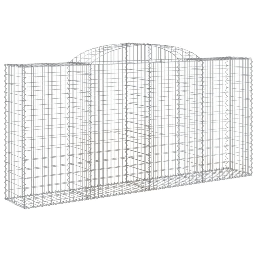 7 db íves horganyzott vas gabion kosár 300x50x140/160 cm