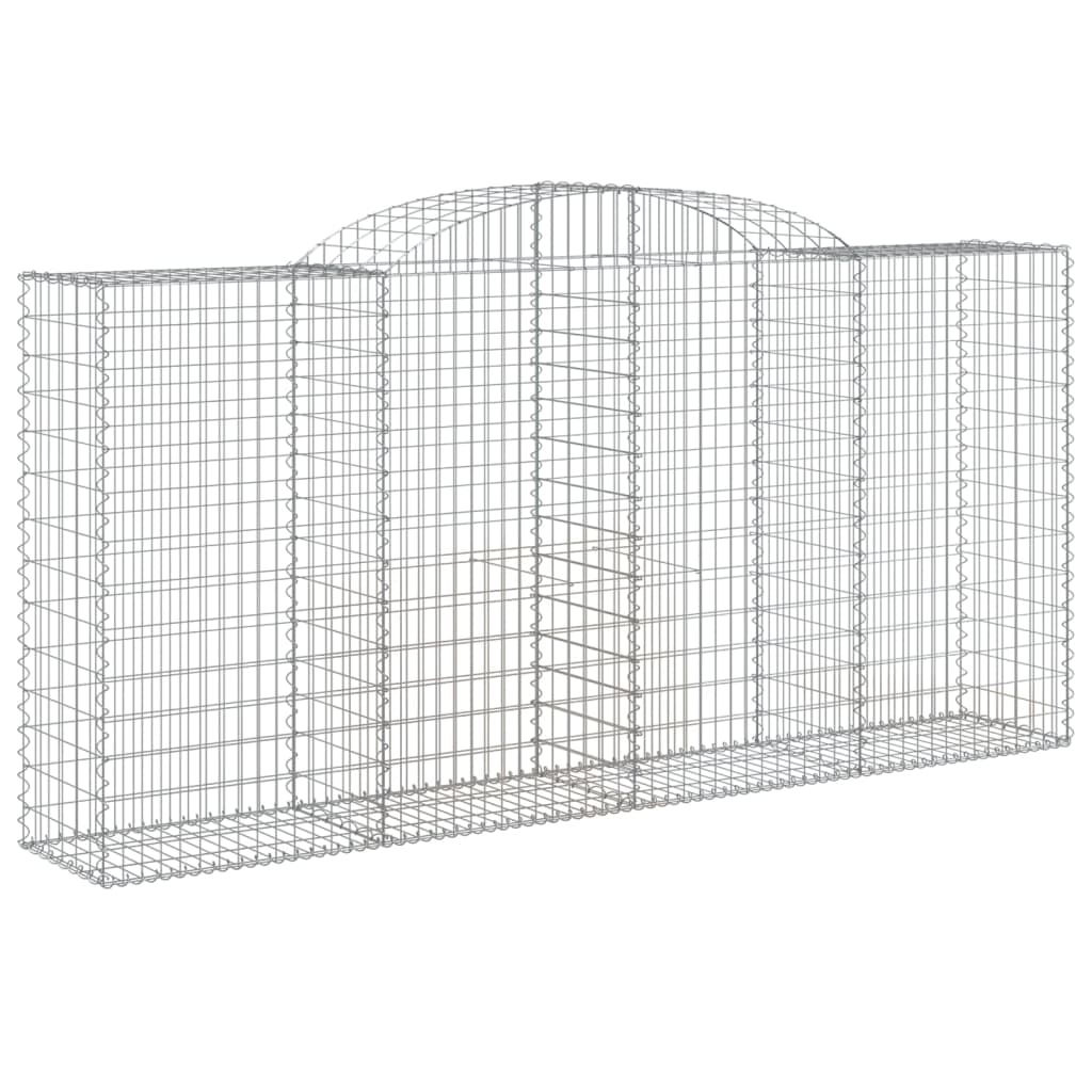9 db íves horganyzott vas gabion kosár 300x50x140/160 cm