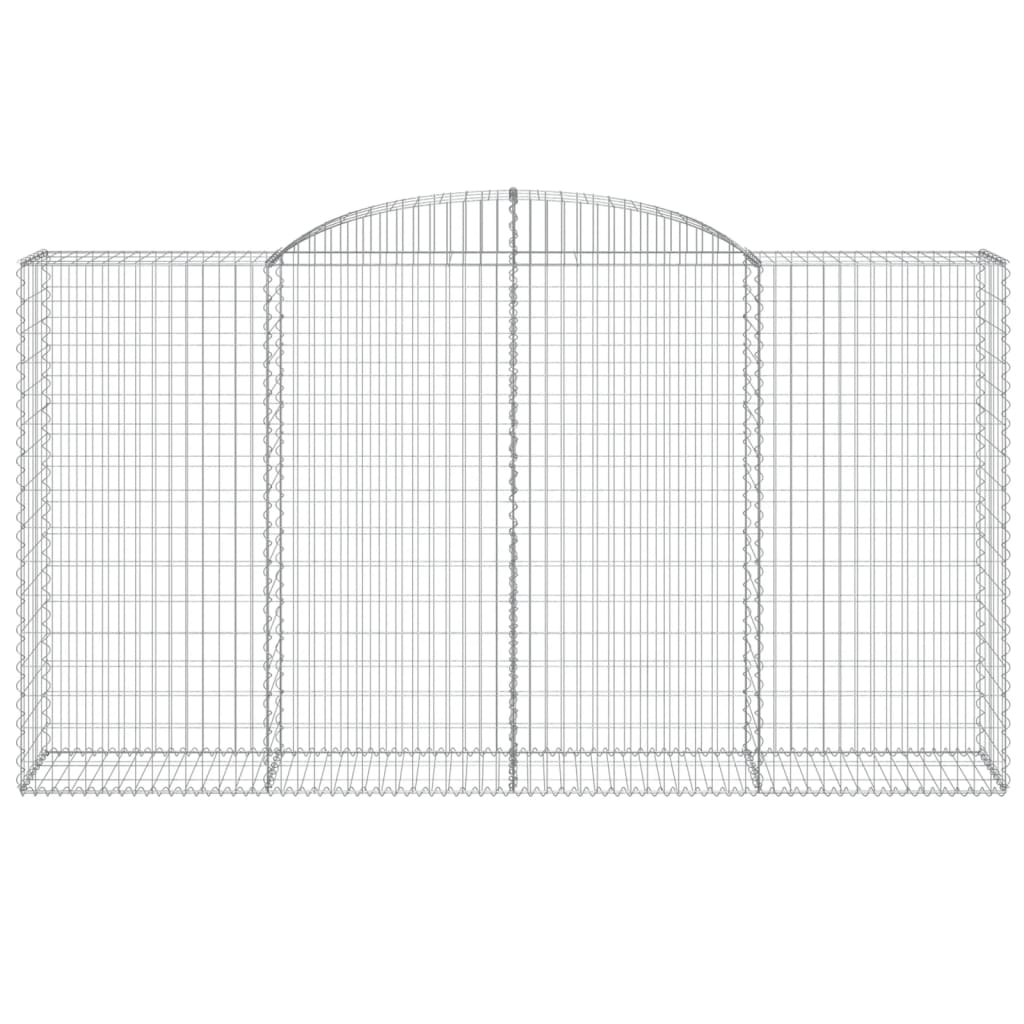 2 db íves horganyzott vas gabion kosár 300x50x160/180 cm