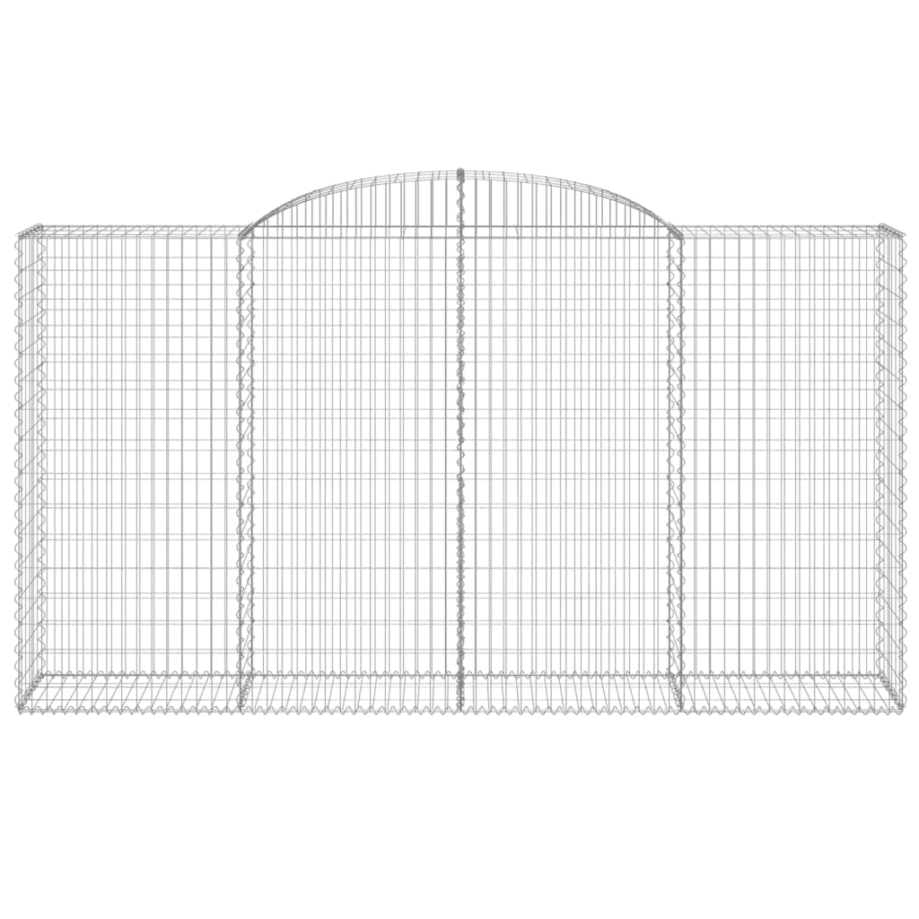 5 db íves horganyzott vas gabion kosár 300x50x160/180 cm