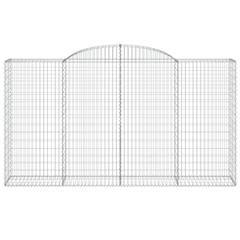 9 db íves horganyzott vas gabion kosár 300x50x160/180 cm