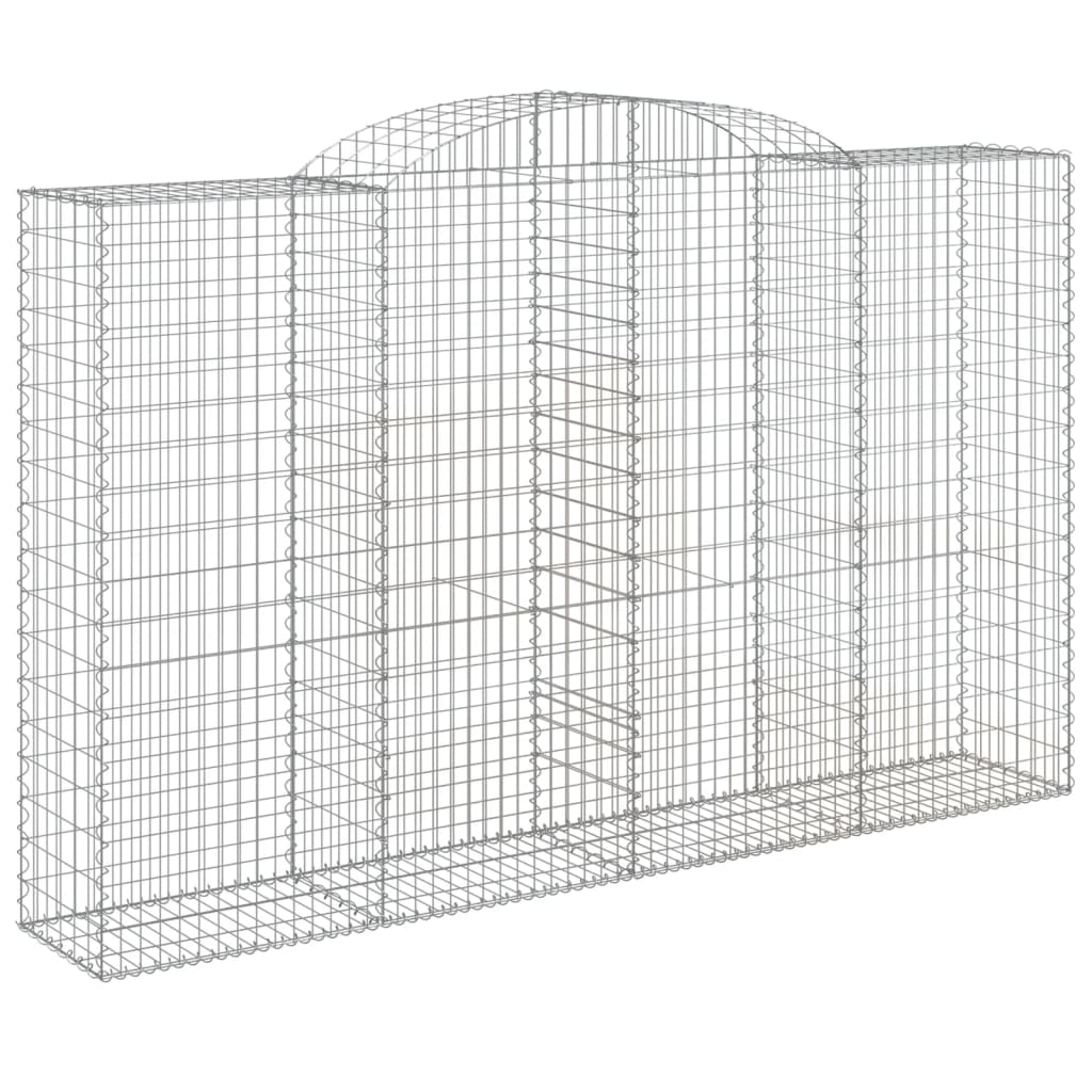 6 db íves horganyzott vas gabion kosár 300x50x180/200 cm