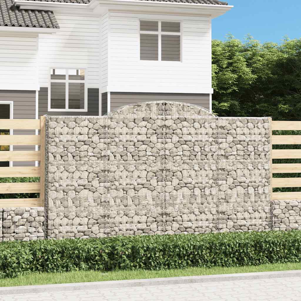 15 db íves horganyzott vas gabion kosár 300x50x180/200 cm