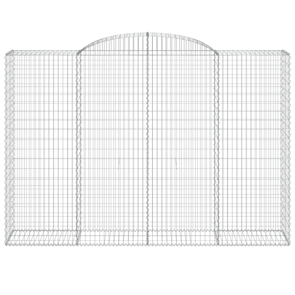2 db íves horganyzott vas gabion kosár 300x50x200/220 cm