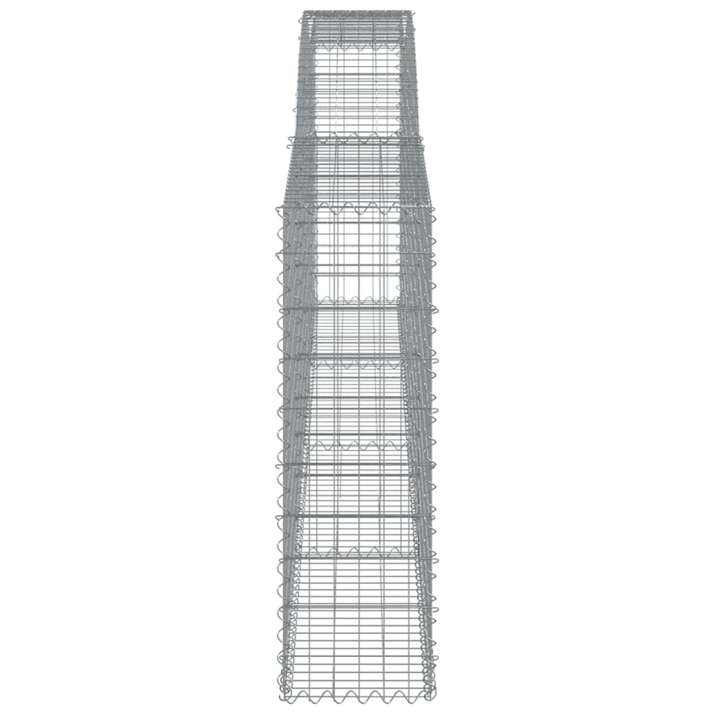 15 db íves horganyzott vas gabion kosár 400x30x100/120 cm