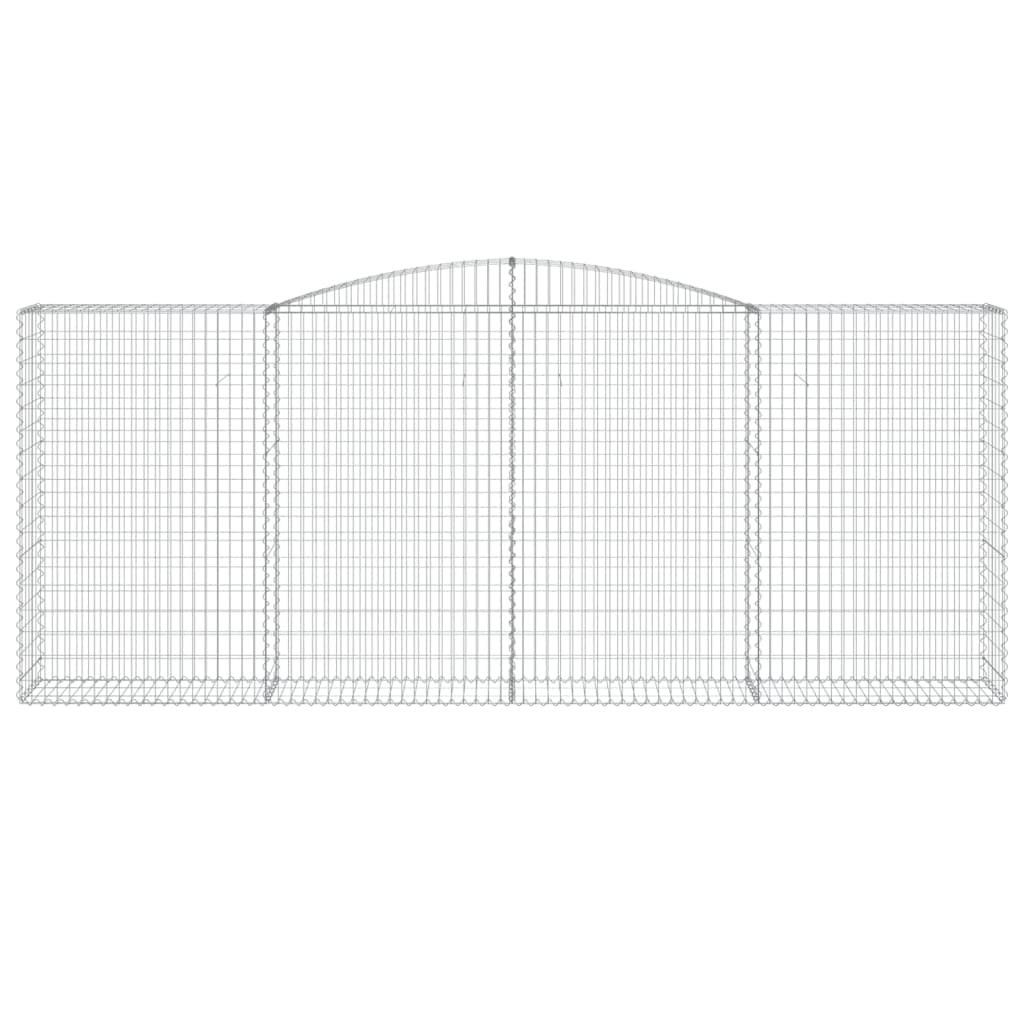 6 db íves horganyzott vas gabion kosár 400x50x160/180 cm