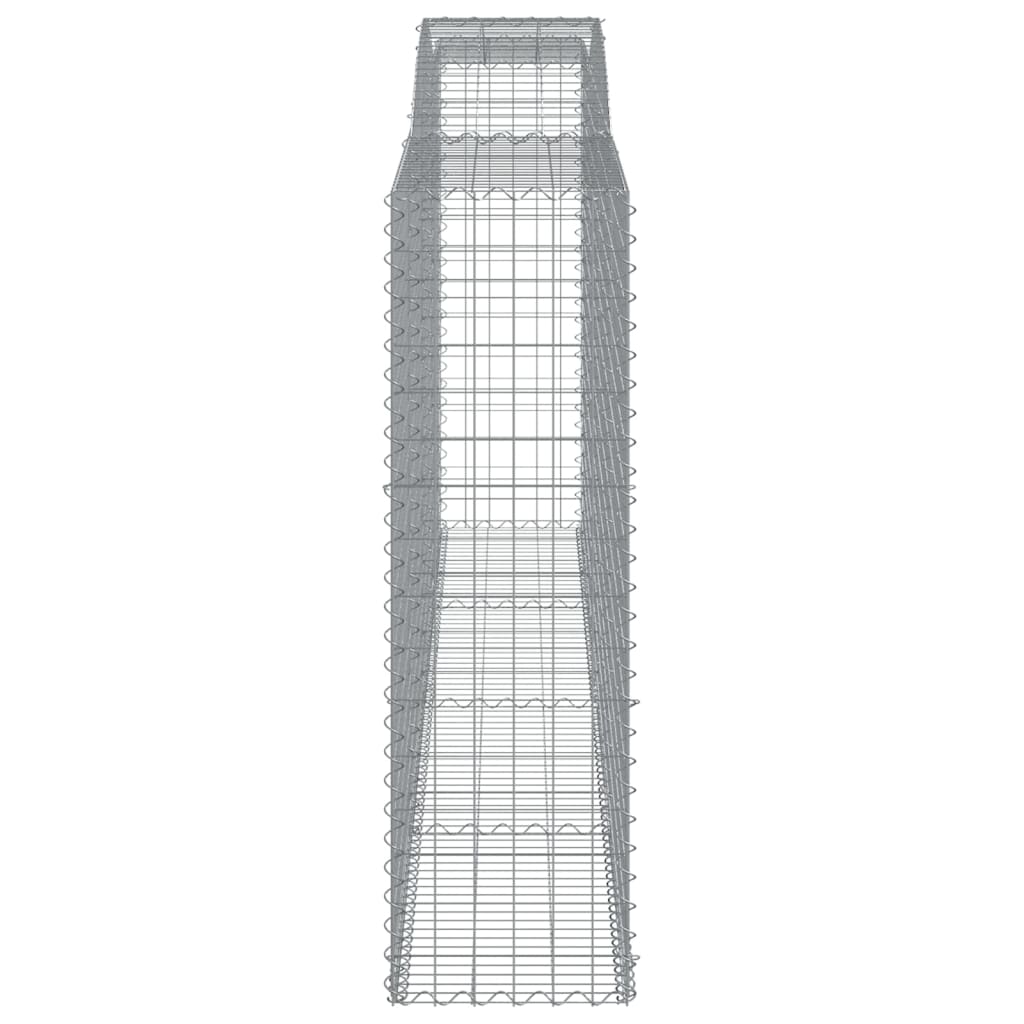 6 db íves horganyzott vas gabion kosár 400x50x160/180 cm